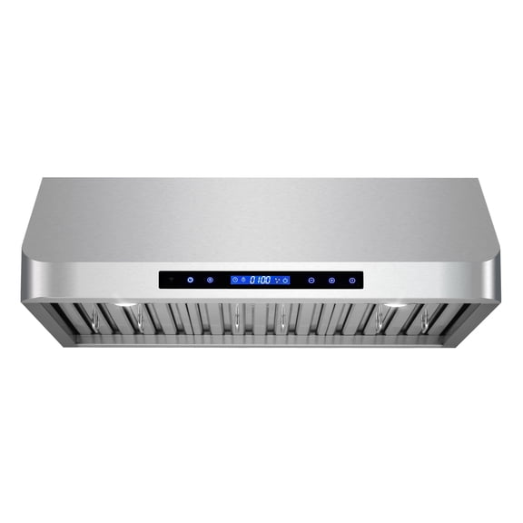 Pemberly Row 30 in. 500 CFM Ducted Under Cabinet Range Hood in Stainless Steel