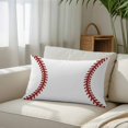 thumbnail image 6 of Baseball Sport Throw Pillow Cover 20 x 36 Inch Decorative Pillow Cover Abstract Rugby Stitching Red Lines Lumbar Pillowcase Seasonal Rectangle Cushion Case for Couch Sofa Bed Living Room, 6 of 9