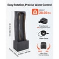 thumbnail image 3 of KFFKFF Outdoor Water Fountain, 38.58-Inch Tall with LED Light and Pump, 1-Tier Floor Standing Rock Base Design for Garden, Home, Patio, and Backyard Use, 3 of 9