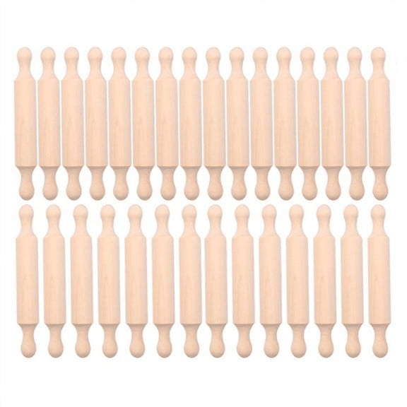New Arrivals 20 Pieces Wooden Mini Rolling Pin 6 Inches Long Kitchen Baking