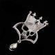 thumbnail image 3 of Punk Hueco de Diamantes de Imitación con Incrustaciones de Cristal Corona Calavera Pin Ramillete Broche de Cuello Pin para Mujeres Hombres Traje Vesti - Plata 1 Silver1 Sunnimix Broche de corona de cráneo, 3 of 8
