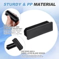 thumbnail image 3 of Uxcell 3.1" x 1" x 0.7" Rectangle Plastic Plug Tubing End Caps, 8Pcs Rectangular Tube Plug Square Tubing Post End Cap for Fence Pipe Post Cover Furniture Foot, Black, 3 of 6