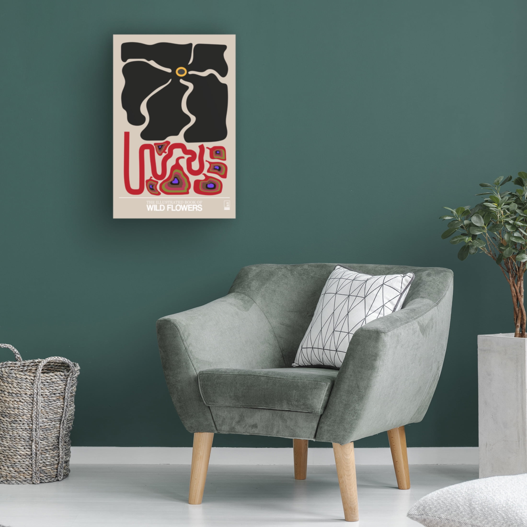 Trademark Fine Art Frances Collett The Illustrated Book Of Wild Flowers Vol.1 Greige Canvas Wall Art