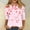 Pink#1, variant on Viikei Womens Hoodies,Blouses for Women Fashion Casual,Women's Loose Medium Long Sleeve 3/4 Sleeve Valentine's Day Printed Crew-neck Top/shirt Multicolor S