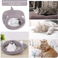 thumbnail image 4 of Saco de Dormir para Gatos de Lana Suave, Cama para Mascotas Lavable y cálida, Cojín y Perrera para Abrazos de Gato, Perrera Cerrada, Gris, 50 * 40 cm JAMW Sencillez, 4 of 5