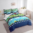 thumbnail image 3 of Castle Fairy Kids Teens Boys Kawaii Truck Bedding Comforter Set 7-Piece,Cartoon Car Tractor King Bedding Sets,Construction Vehicles Ultra Soft Bed Sheets,Lightweight Room Decor,Reversible, 3 of 8