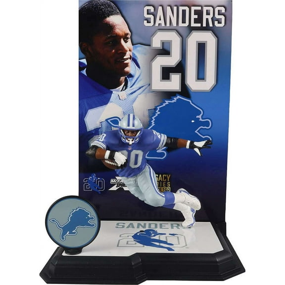 Barry Sanders (Detroit Lions) (Blue) (Gold Label) NFL 7" Posed Figure McFarlane