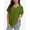 Green, variant on Women's Casual V-Neck Tee Loose Fit Rolled Sleeve Tunic Tops with Side Split Black XXL