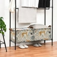 thumbnail image 3 of Yayeee Foldable Storage Basket for Shelves with Handles Waterproof Cloth Bins, Animals in A Forest Pattern, 3 of 7