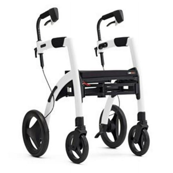 Rollz Motion Rollz-Motion-510-2010RM0010 2 - in - 1 Rollator & Transport Chair, Pebble White - Regular