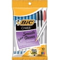 thumbnail image 1 of Stylos-Bille assortis BIC Cristal Extra Smooth, pointe moyenne (1,0&nbsp;mm), paquet de 10&nbsp;stylos, stylos à billes Extra Confort et Fiabilité., 1 of 6
