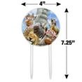 thumbnail image 2 of Acrylic Leaning Tower Pisa Italy Selfie Giraffe Zebra Lion Rhino Cake Topper Party Decoration for Wedding Anniversary Birthday Graduation, 2 of 7