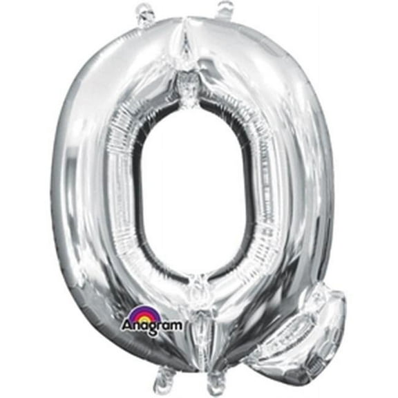 Anagram 78491 16 in. Letter Q Silver Supershape Foil Balloon