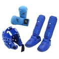 thumbnail image 2 of Conjunto de equipo de Taekwondo kusrkot casco de boxeo espinilleras Azul XL, 2 of 8