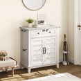 thumbnail image 1 of 3-Tiers Farmhouse Storage Cabine , Adjustable Shelf with 7 Gears, Rustic Kitchen & Dining Room Organizer, 1 of 7