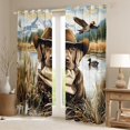 thumbnail image 2 of Dog Hunter 30%-50% Blackout Curtains 52"Wx63"L,Animal Mallard Duck Curtains & Drapes Duck Hunting Window Curtains Farmhouse Country Window Treatments 2 Panels, 2 of 6