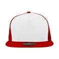 thumbnail image 2 of Decky 1040 5 Panel High Profile Structured Cotton Blend Trucker-White/Red, 2 of 6