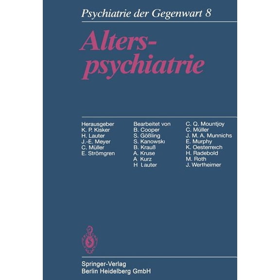 Alterspsychiatrie, (Paperback)