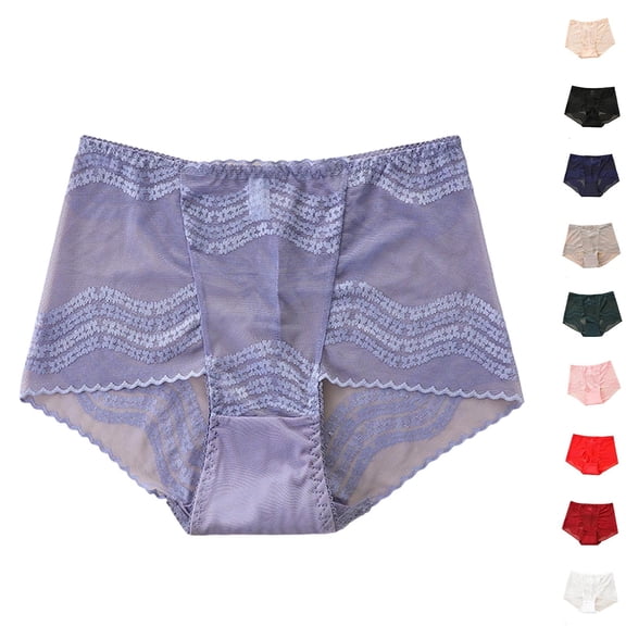 Swuxness Women's Seamless High Waisted Brief Solid Color Soft Breathable Crotch Comfortable Plus Size Panties