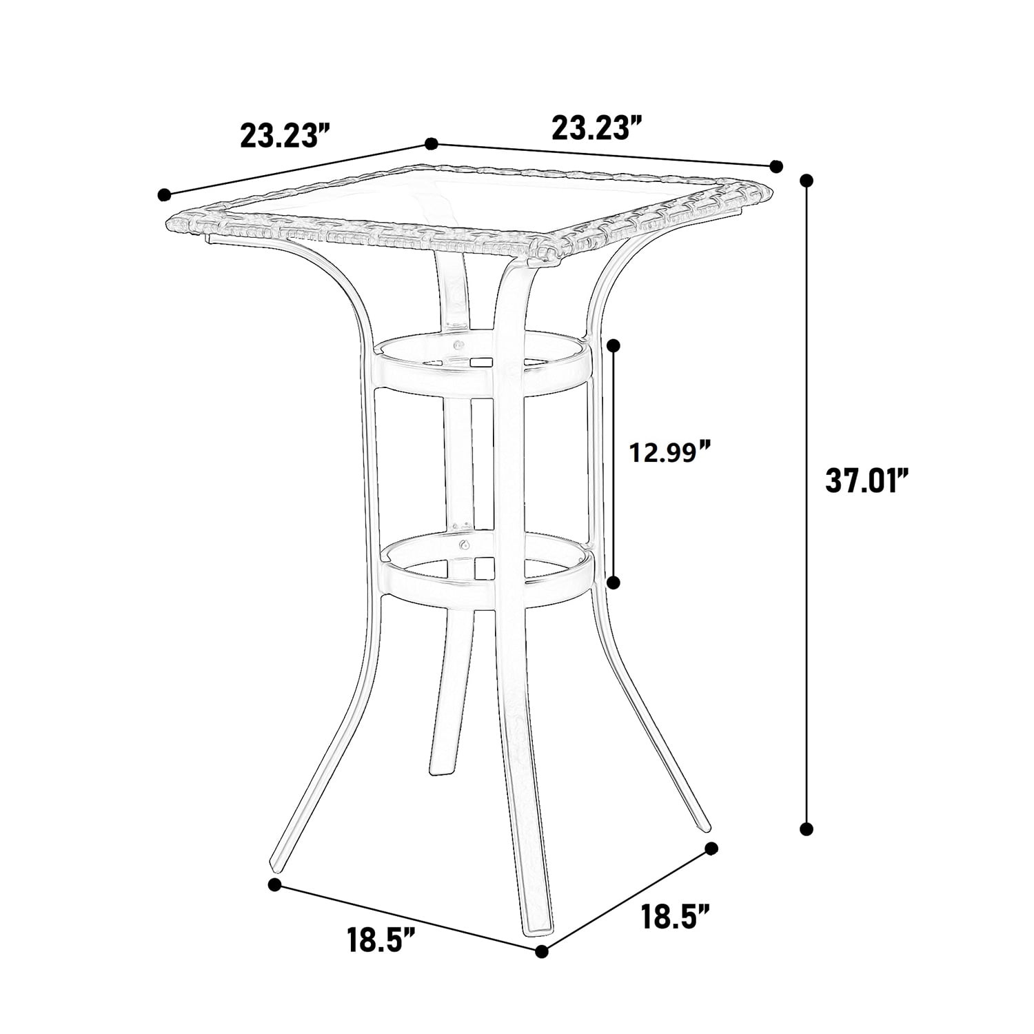 Demi Bonn 3 Pieces Patio Set Outdoor Wicker Furniture Sets Modern Rattan Chair Conversation Sets with Coffee Table for Yard and Bistro, Brown