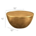 thumbnail image 3 of Viora 32 Inch Metal Storage Coffee Table in Burnished Brass, 3 of 10