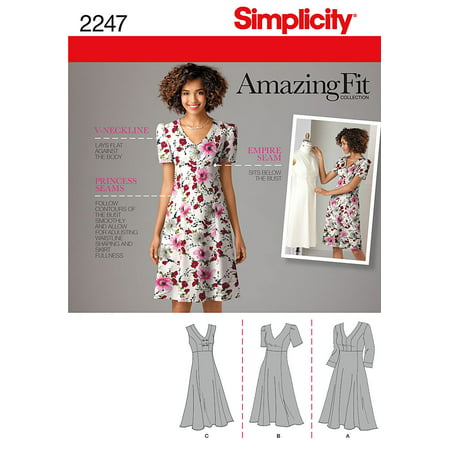 Simplicity Plus Size 20W-28W Dress Pattern, 1 Each