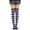 Purple+ Black Wide Stripe, variant on Xinyolin Sweet Women Stripe Thigh High Over The Knee Stockings Stretch Long Cosplay Socks
