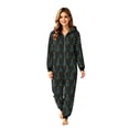 thumbnail image 2 of Family Matching Christmas Onesie Pajama, Hooded Full Zip Long Sleeve Jumpsuit, Allover Colorful Christmas Tree Print, Pajama for Women Men, 2 of 8