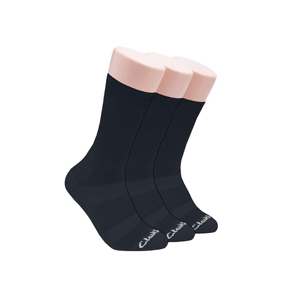 Clarks Men's Casual Half Cushion Crew Sock with Air Channel 3 Pair, Multicolour , Men's 7-12 Shoe