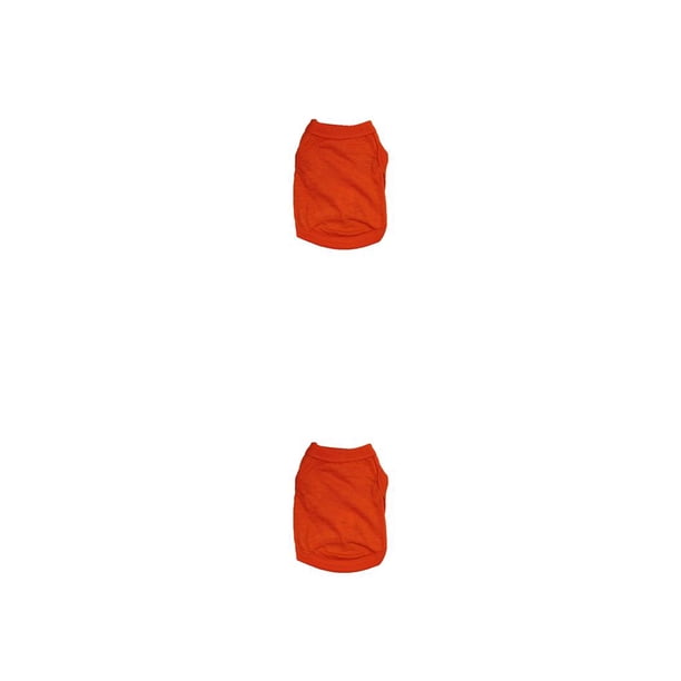 Billuyoard Ropa para cachorros, camisetas de algodón transpirables para perros pequeños, chaleco para perros de estilo Simple de primavera y verano, Rojo L+ 2piezas Billuyoard CBP390294