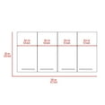 thumbnail image 6 of Miekor Furniture Wall Cabinet, Four Doors, Two Cabinets, Two Shelves -Black 69615, 6 of 6