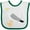 White and Green, variant on Inktastic Funny Seagull Bird Boys or Girls Baby Bib