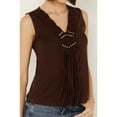thumbnail image 3 of Shyanne Women's Beaded Crochet V Neck Tank - SWSP24K21-DKBN   US, 3 of 4