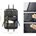 thumbnail image 1 of 1 organizador de asiento de coche negro, protector de respaldo de asiento de coche, alfombrillas impermeables con mesa de comedor, múltiples bolsillos para almacenamiento de coche, 1 of 4