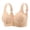 Beige, variant on Bras for Women Comfy Seamless Bra Plus Size Front Closure Wireless Bra Womens Convenient Lightly Padded Floral Stretchy Bralette Adjustable Straps Everyday Wear 40