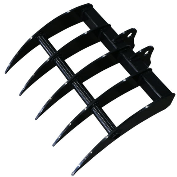 TYPHON 22" Mini Excavator Rake Attachment | Metal Steel Tool for 2–3.5 Ton Diggers | Fits TERROR X2 PRO