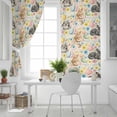 thumbnail image 5 of Happy Easter Blackout Curtains for Bedroom, Spring Watercolor Rabbits Eggs Flower Beige Thermal Insulated Kitchen Drapes with Grommets, Light Blocking Window Treatment, 2 Panels 52" x 84", 5 of 7