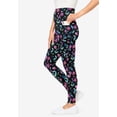 thumbnail image 2 of Woman Within Plus Size Stretch-Cotton Knit Pull-On Printed Pocket Leggings, 2 of 5