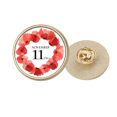 thumbnail image 1 of Corn poppy Garland Remembrance Day UK Broche de oro metálico circular, 1 of 3