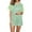 Mint Green 3, variant on HUJlwoi Satin Pajama Sets Women Button down Short Sleeve Sleepwear with Shorts Summer Solid Color 2 Piece Lounge Pj Sets