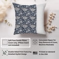 thumbnail image 2 of Ethan Taylor Botanical Throw Pillow Soft Cushion Cover 'William Morris Botanical Pattern XIII Botanicals Cottagecore' Classic Pattern Decorative Square Accent Pillow Case, 18x18 Inches, Blue, Gray, 2 of 5