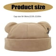 thumbnail image 3 of Soft Winter Caps with Bear Ears Unisex Fashionable Beanies Hat Eye Catching, 3 of 6