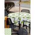 thumbnail image 5 of Outdoor Tablecloth with Umbrella Hole for Patio/Picnic/Party/Camping, Green Lemons Waterproof Table Cloth Square Cover Washable, Summer Watercolor Blue Bow on Fruits (54"x 54"), 5 of 9