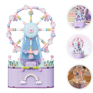 OUNONA 1 Set of DIY Music Box Model Building Blocks Music Box Building Block Kit Plastic Toy