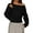 Black, variant on PRETTYGARDEN Women Off The Shoulder Sweater Fall Trendy Long Batwing Sleeve Knit Pullover Going Out Tops Winter Clothing
