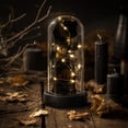 thumbnail image 5 of Halloween Tombstone Rose Glass Cloche Decor, Spooky Indoor Lights for Haunted Homes, Perfect Halloween Party Decor Gift for Horror Enthusiasts, Warm Fairy Lights for Creepy, 5 of 7