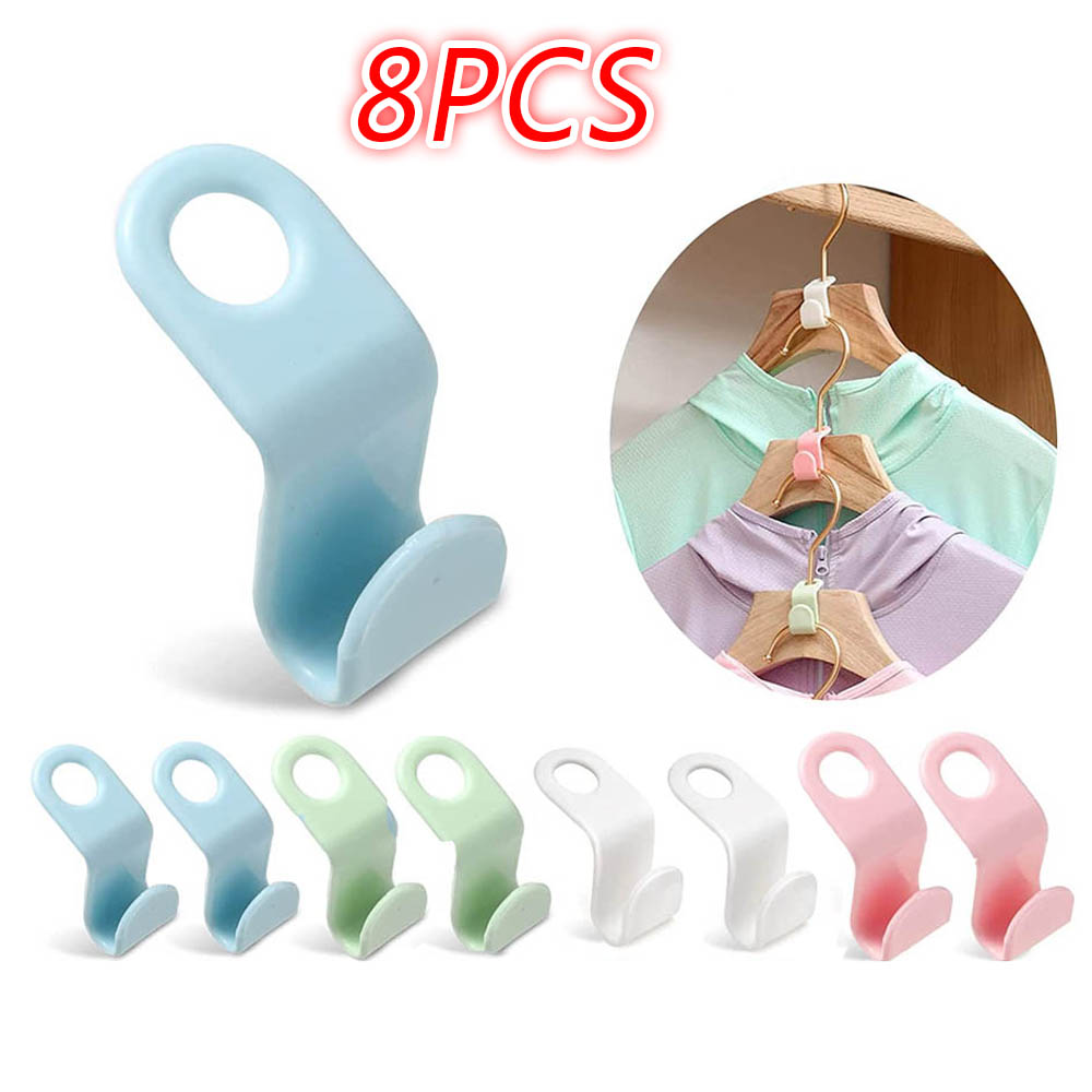 Clothes Hanger Connector Hooks 8 Pack,Space Saving Hangers, Clothes ...