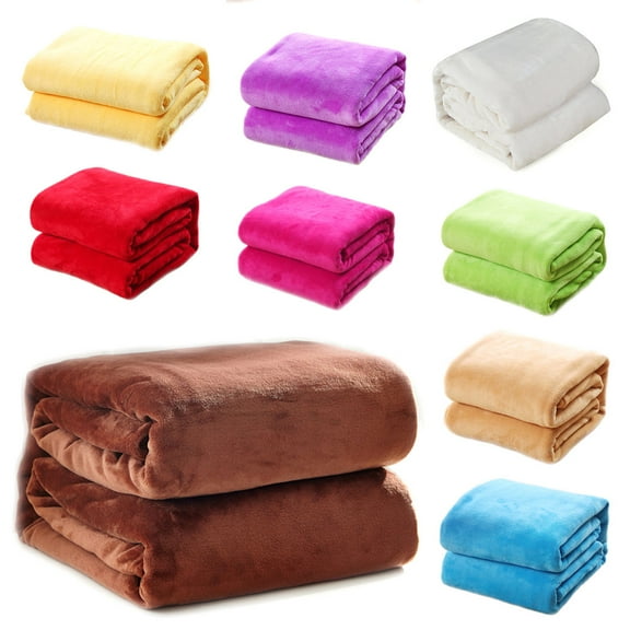 OATIPHO Rosy Flannel Blanket Lightweight Fleece Bed Blanket for Cozy Warmth