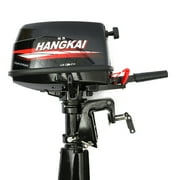 HANGKAI 6.5 HP 4 Stroke Boat Motor Outboard Motor Marine Fishing Boat Engine Water Cooling Tiller Control 123CC
