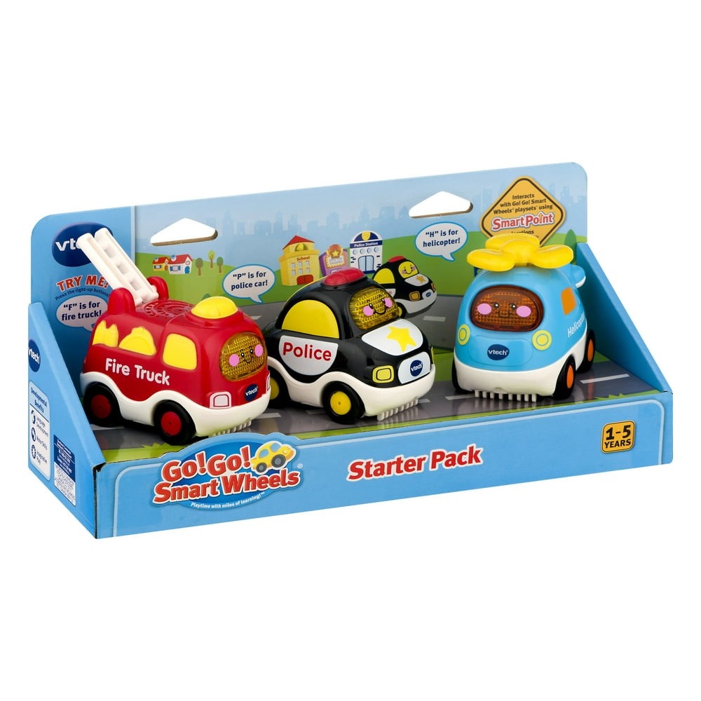 VTech Go! Go! Smart Wheels Starter Pack with Three Toy Vehicles
